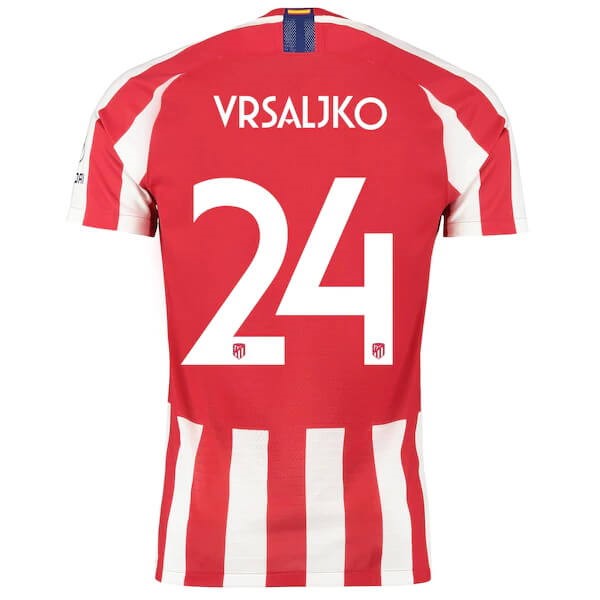 Tailandia Camiseta Atletico Madrid NO.24 Vrsaljko 2019-2020 Rojo